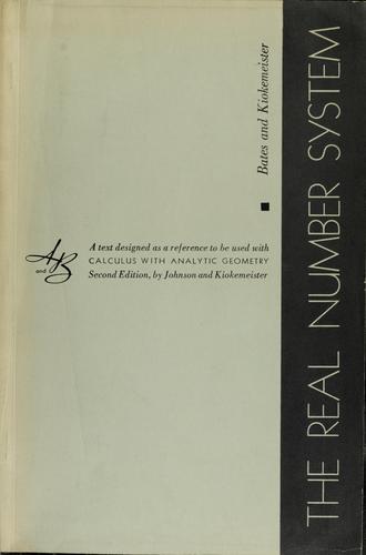Cover for The real number system