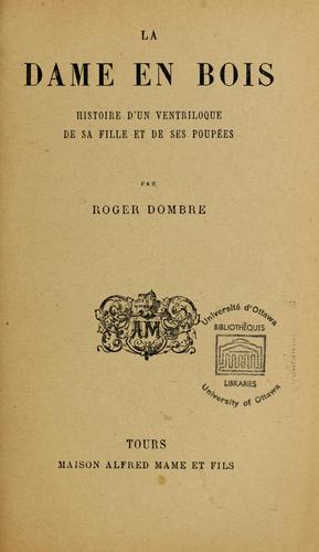 Cover for La dame en bois