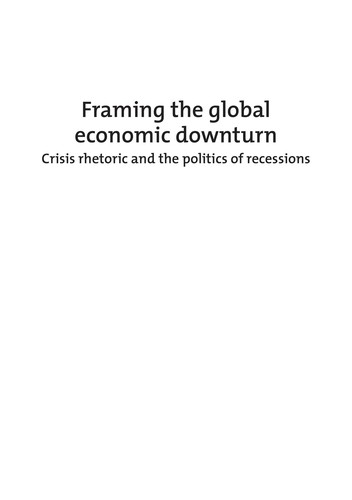 Cover for Framing the global economic downturn