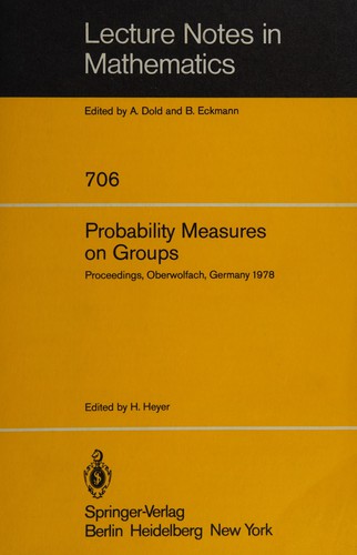 Cover for Probability measures on groups