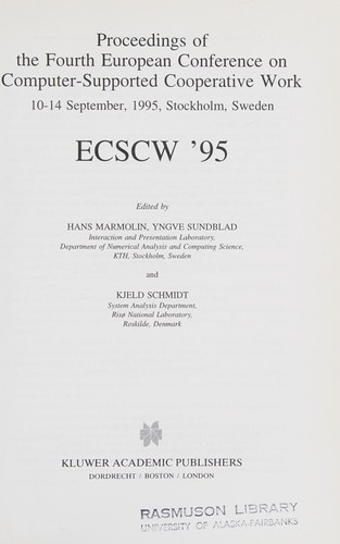 Cover for ECSCW '95