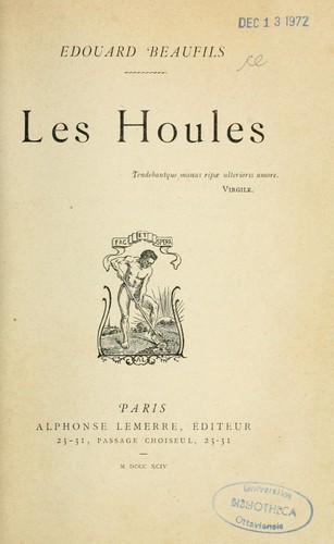 Cover for Les houles