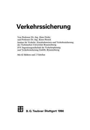 Cover for Verkehrssicherung