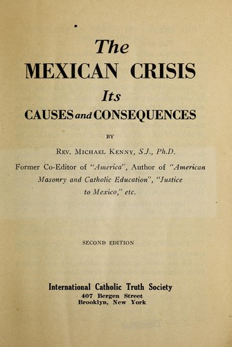 Cover for The Mexican crisis