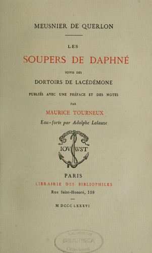 Cover for Les soupers de Daphné