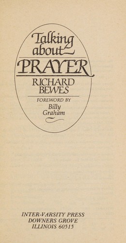 Cover for Talking about prayer