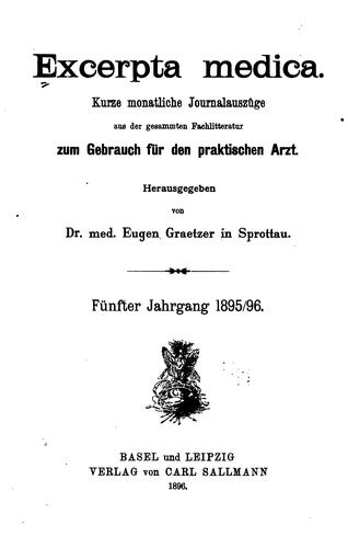 Cover for Excerpta Medica