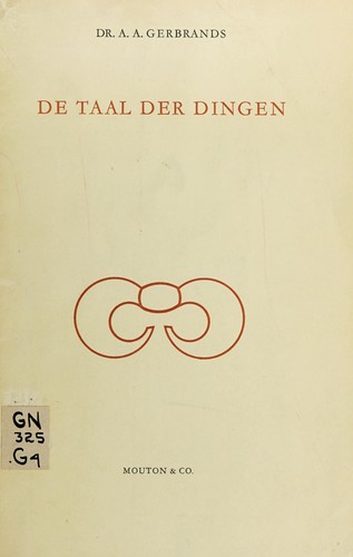 Cover for De taal der dingen