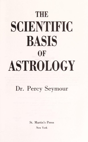 Cover for The scientific basis of astrology