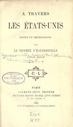 Cover for A travers les États-Unis