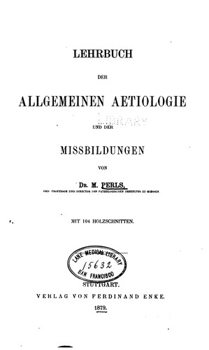Cover for Lehrbuch der allgemeinen Pathologie v.2, 1879