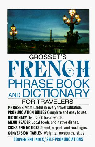 Cover for Grosset's french phrase book and dictionary for travelers