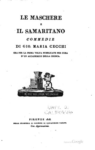 Cover for Le maschere, e Il Samaritano