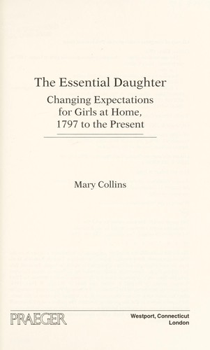 Cover for The essential daughter