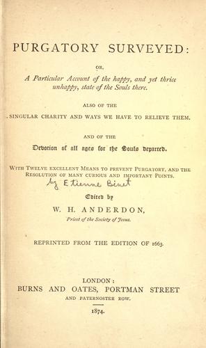 Cover for Purgatory surveyed