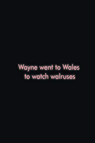 Cover for Wayne went to Wales to watch walruses
