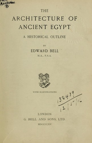 Cover for The architecture of ancient Egypt
