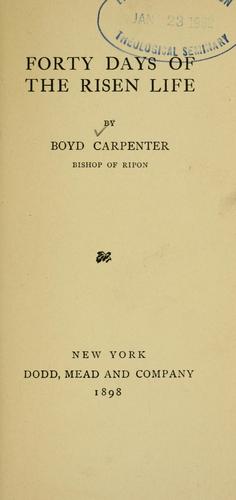 Cover for Forty days of the risen life.