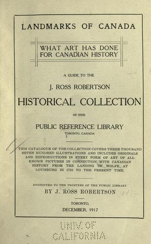 Cover for Landmarks of Canada.