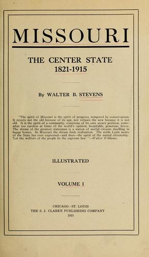 Cover for Missouri the center state