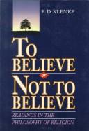 Cover for To Believe or Not to Believe