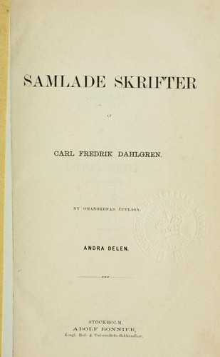 Cover for Samlade skrifter