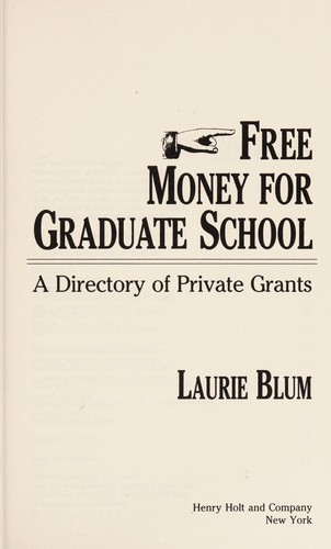 Cover for Free money for graduate school