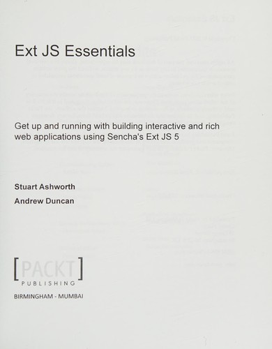 Cover for Ext JS Essentials