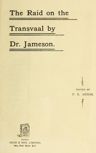 Cover for The raid on the Transvaal by Dr. Jameson.