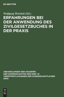 Cover for Erfahrungen Bei der Anwendung des Zivilgesetzbuches in der Praxis