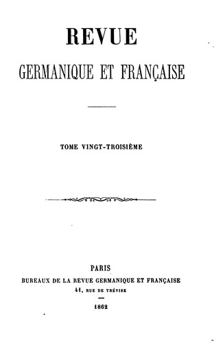 Cover for Revue moderne