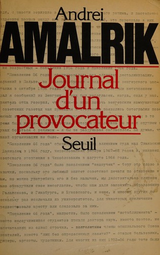 Cover for Journal d'un provocateur