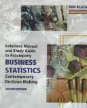Cover for Solutions Manual and Study Guide to Accompany Business Statistics