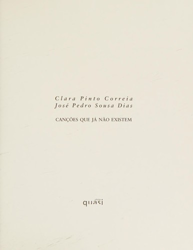 Cover for Canc̦ões que já não existem