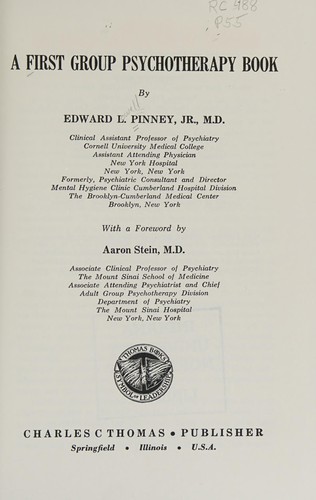 Cover for A first group psychotherapy book