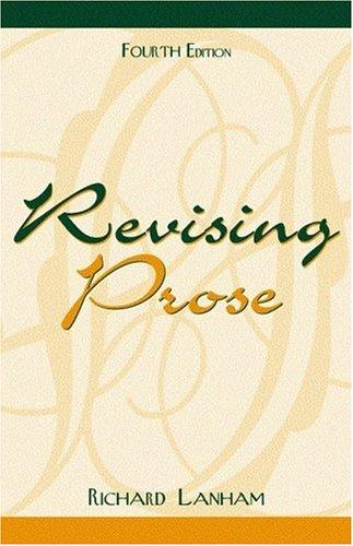 Cover for Revising prose