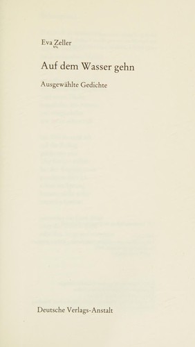 Cover for Auf dem Wasser gehn