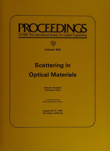 Cover for Scattering in optical materials
