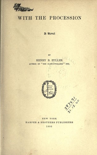 Cover for With the procession, a novel