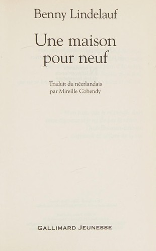 Cover for Une maison pour neuf