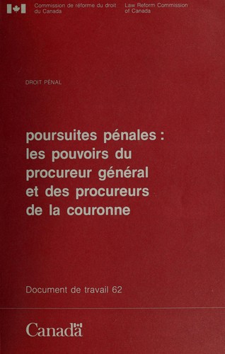 Cover for Controlling criminal prosecutions
