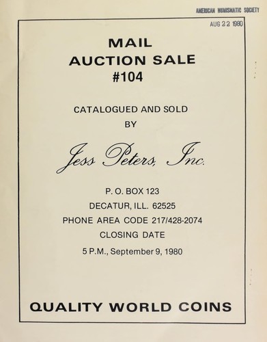 Cover for Mail auction sale #104