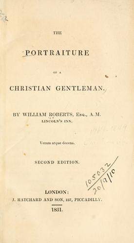 Cover for The portraiture of a Christian gentleman.
