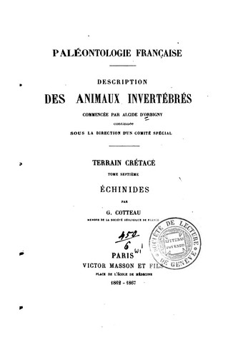 Cover for Paléontologie française: description des mollusques et rayonnés fossiles
