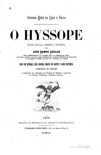 Cover for O hyssope: ed. critica