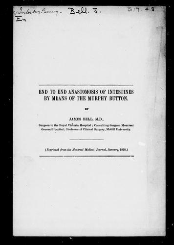 Cover for End to end anastomosis of intestines by means of the Murphy button