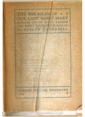 Cover for The Miracles Of Our Lady Saint Mary