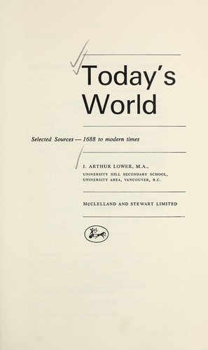 Cover for Today's world
