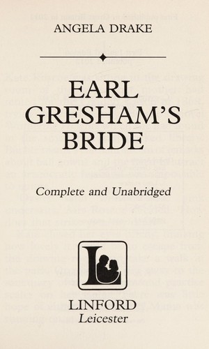 Cover for Earl Gresham's Bride