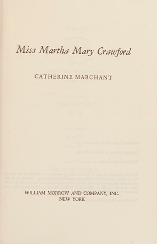 Cover for Miss Martha Mary Crawford